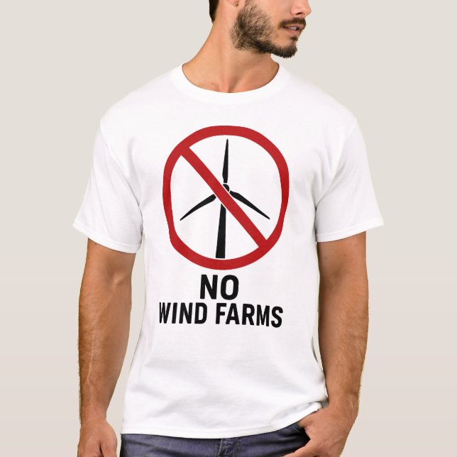 T-shirt Aucune ferme éolienne - Aucune éolienne (Devant)