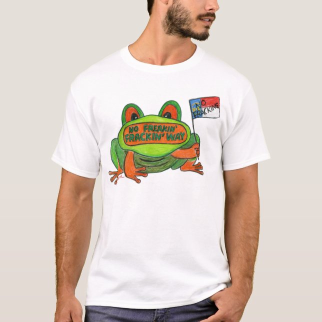 T-shirt Aucune grenouille de Fracking la Caroline du Nord (Devant)