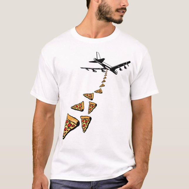 T-shirt Aucune guerre plus de pizza (Devant)