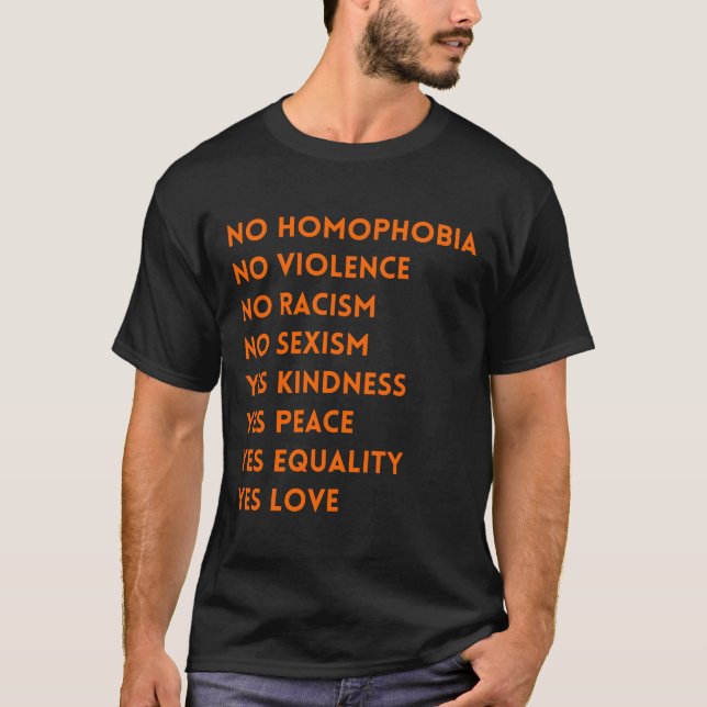 T-shirt Aucune homophobie aucune violence (Devant)