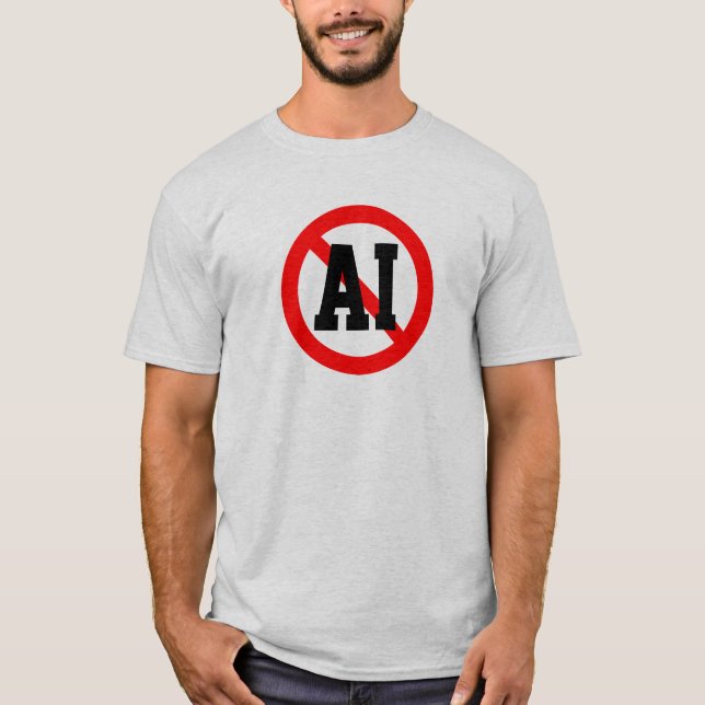 T-shirt Aucune intelligence artificielle (Devant)