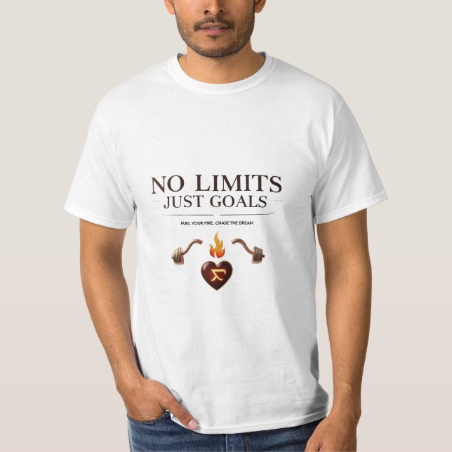 T-shirt Aucune limite Valeur de motivation de la flèche ci (Devant)
