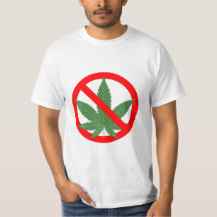 T-shirt Aucune marijuana n'interdisent le cannabis