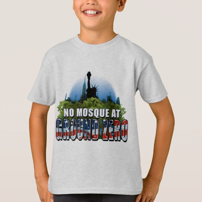 T-shirt Aucune mosquée à point zéro (liberté) (Devant)
