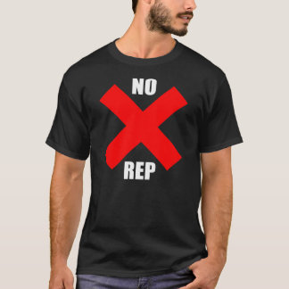 T-shirt Aucune pièce en t noire de représentant