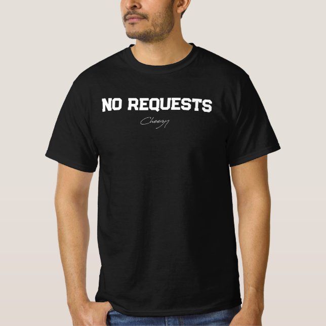 T-shirt Aucune requête Noir classique (Devant)