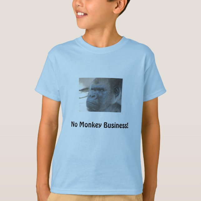 T-shirt Aucunes affaires de singe ! La chemise de l'enfant (Devant)