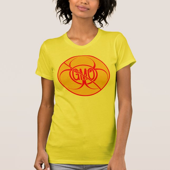T-shirt Aucunes femmes de GMO de risque de chemises de GMO (Devant)