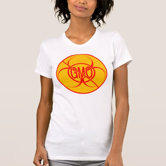 T-shirt Aucunes femmes de GMO de risque de chemises de GMO (Devant)
