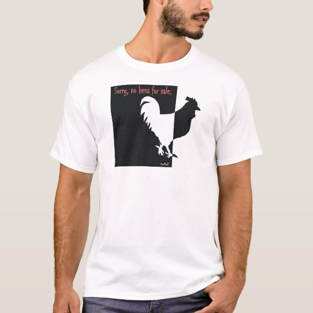 T-shirt Aucunes poules à vendre (Devant)