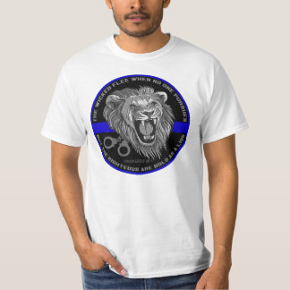 T-shirt Audacieux comme chemise mince de Blue Line de lion