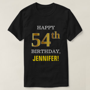 T-shirt Audacieux, noir, anniversaire d'or de Faux