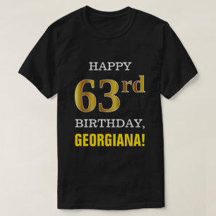 T-shirt Audacieux, noir, anniversaire d'or de Faux