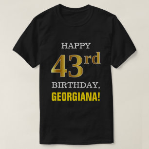 T-shirt Audacieux, noir, anniversaire d'or de Faux