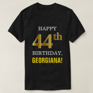 T-shirt Audacieux, noir, anniversaire d'or de Faux