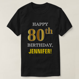 T-shirt Audacieux, noir, anniversaire d'or de Faux