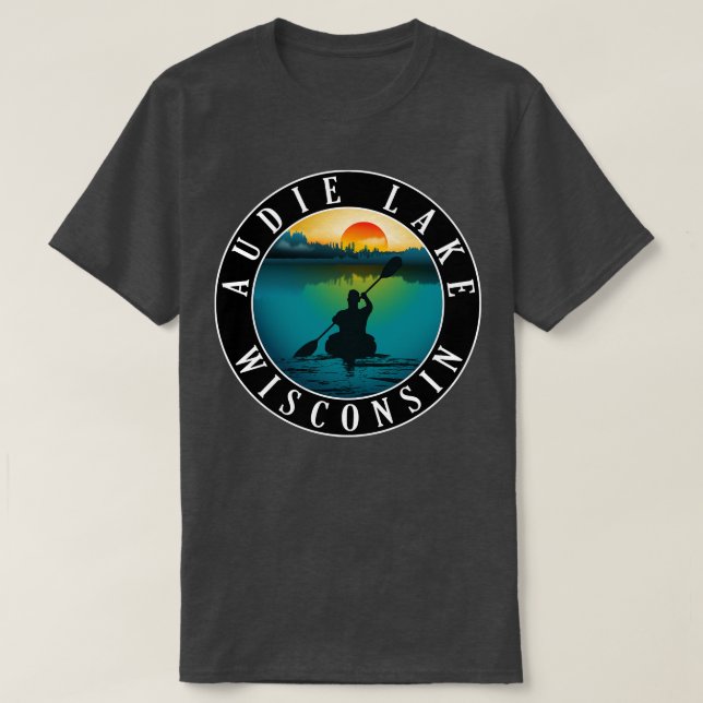 T-shirt Audie Lake Wisconsin Kayaking (Design devant)