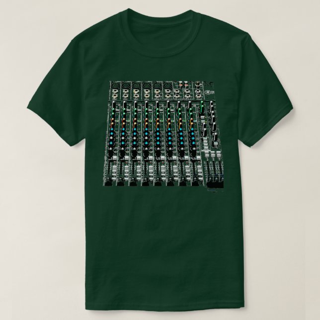 T-shirt Audio amp Sound Engineer Mix Console Enregistremen (Design devant)