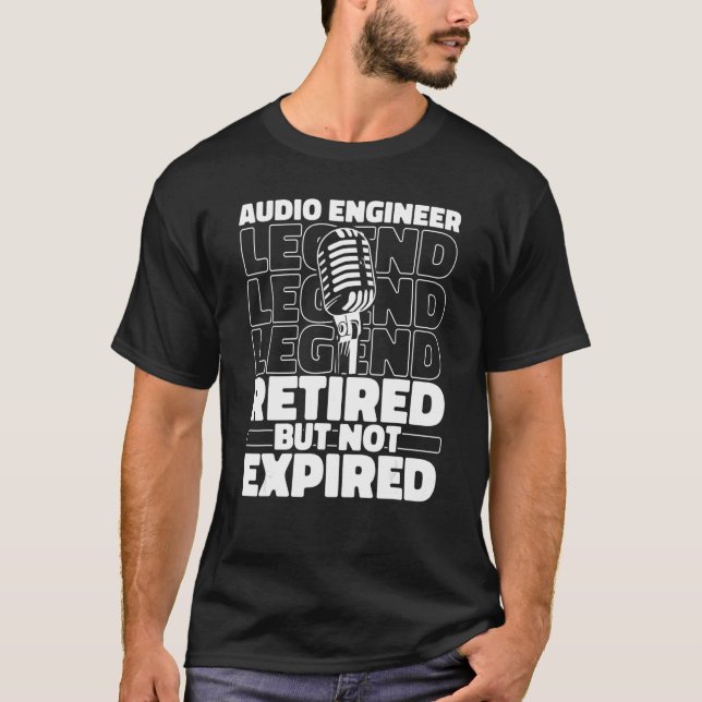 T-shirt Audio Engineer Retraité Producer Studio Sound Eng (Devant)