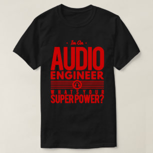 T-shirt Audio/Sound Engineer Black/Red Men's Pro Tools