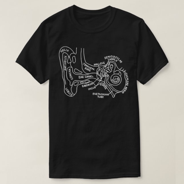 T-shirt Audiologie de l'oreille interne Audiologiste Théra (Design devant)