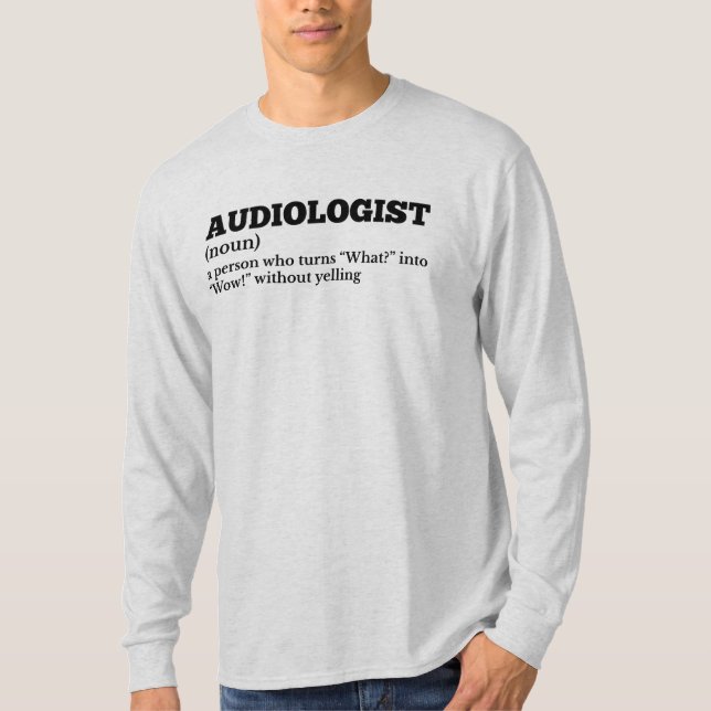 T-shirt Audiologiste - Définition du poste de témoin (Devant)