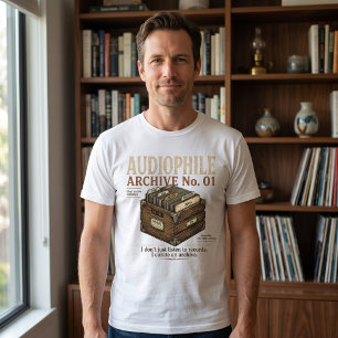 T-Shirt Audiophile Archive Collectionneur de Vinyl