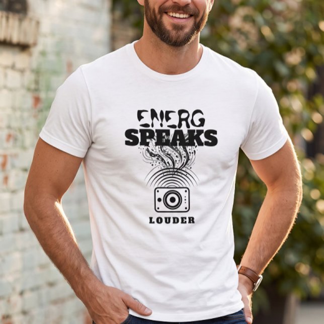T-shirt Audiophile Energy parle plus fort Graphique d'onde (Créateur téléchargé)