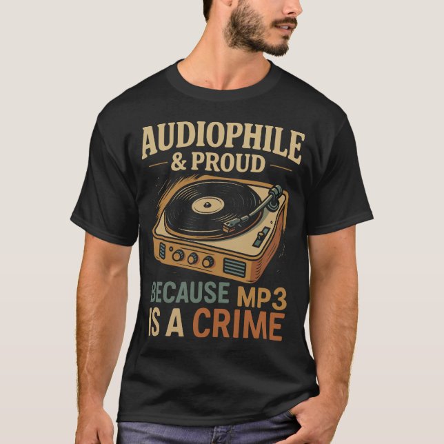 T-shirt Audiophile & Fier - Sans Compromis sur le Son (Devant)