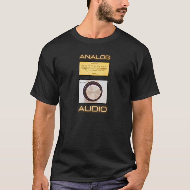 T-shirt Audiophiles analogiques du volume sonore et du com (Devant)