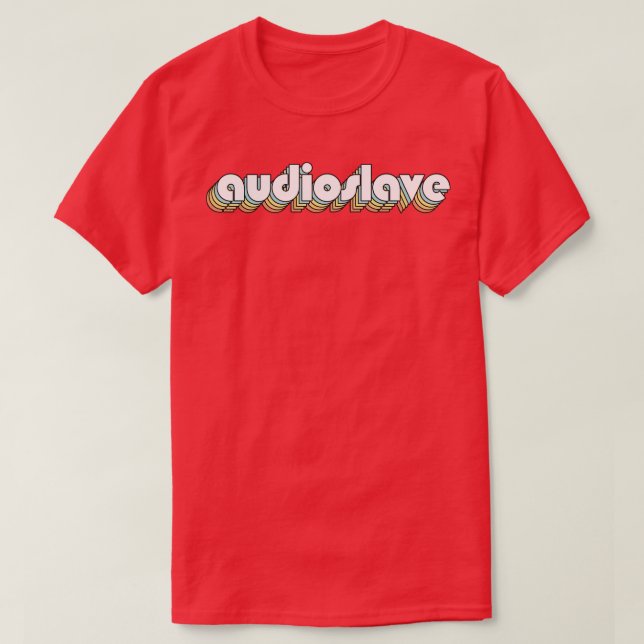 T-shirt Audioslave Retro Typographie Arc-en-ciel style déf (Design devant)