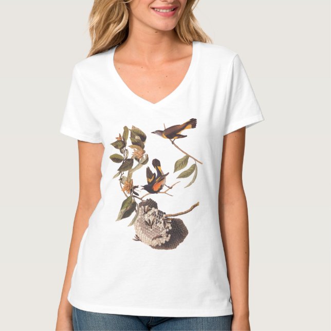 T-shirt Audubon American Redstart Bird (Devant)