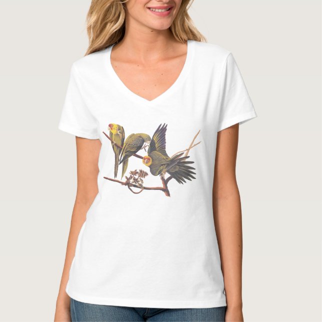 T-shirt Audubon Carolina Parakeet Trio (Devant)