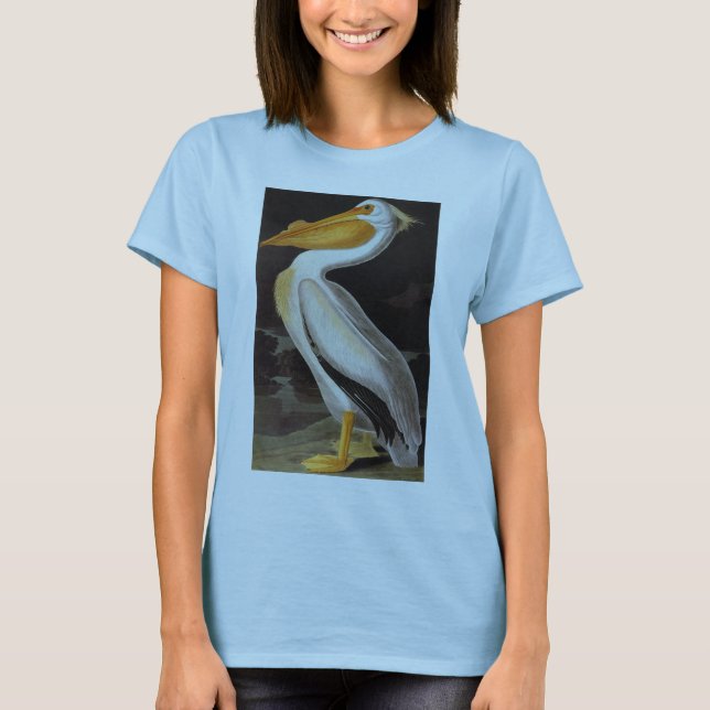 T-shirt Audubon: Great White Pelican (Devant)