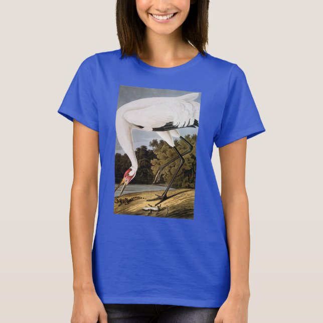 T-shirt Audubon : Grue blanche (Devant)