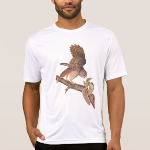 T-shirt Audubon's Barred Owl and Squirrel Odd Couple