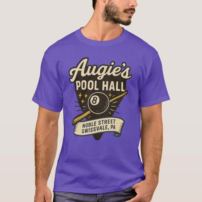 T-shirt Augie's Pool Hall - Swissvale, PA (Devant)