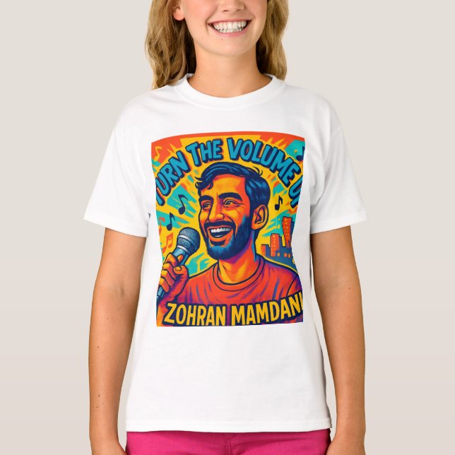 T-shirt Augmente le volume Zohran mamdani  (Devant)