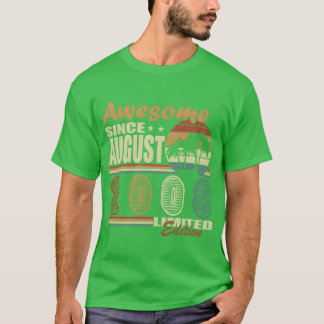 T-shirt august 2005 vintage birthday vintage gift funny
