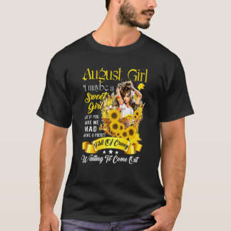 T-shirt August Girl I mai être une fille douce tournesol n