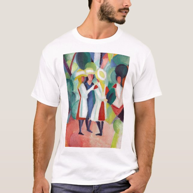 T-shirt August Macke trois filles dans des chapeaux de (Devant)