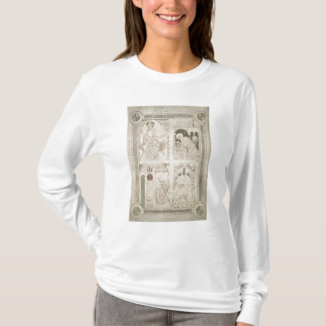 T-shirt Augustine aux pieds du Christ et du scribe (Devant)