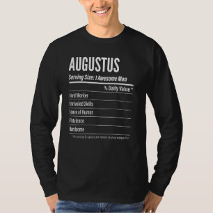 T-shirt Augustus Taille du service Nutrition Étiquette Cal