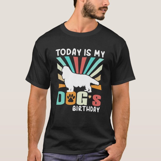 T-shirt Aujourd'hui est l'anniversaire de mon chien Amoure (Devant)