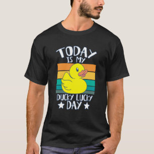 T-shirt Aujourd'hui est mon jour de chance canard rétro ja