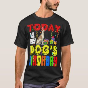 T-shirt Aujourd'hui est mon mignon chien d'anniversaire dr