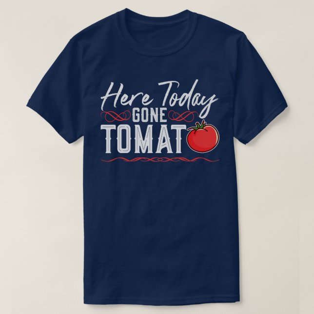 T-shirt Aujourd'hui est parti Tomate, Vegan Punk Végétarie (Design devant)