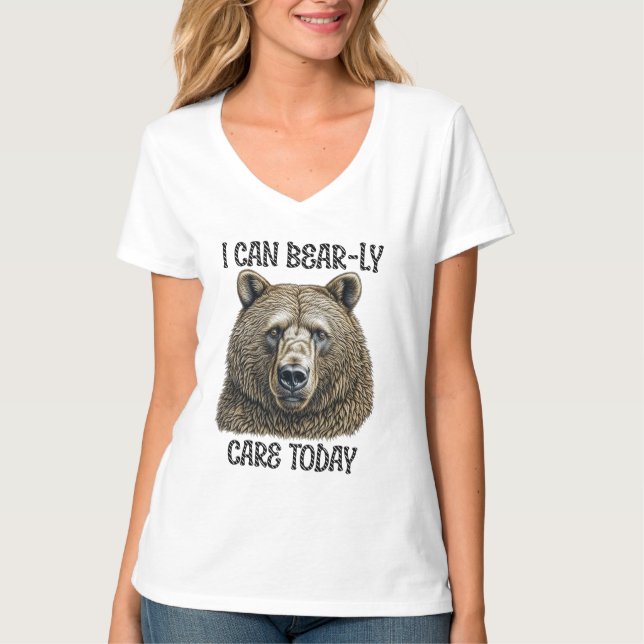 T-shirt Aujourd'Hui, Je Peux M'Occuper De L'Ours | Jeu d'o (Devant)