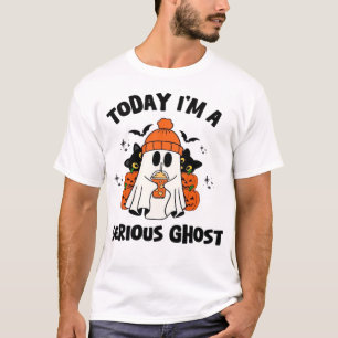 T-SHIRT AUJOURD'HUI JE SUIS UN CITROUILLE CAFÉ FANTÔME SÉR