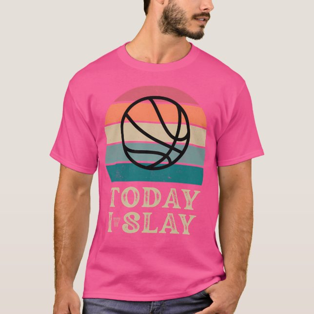 T-shirt Aujourd'hui, j'escouche Basketball (Arrière - plan (Devant)